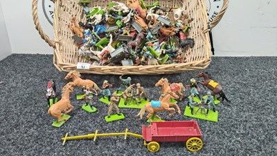 Lot 17 - Basket containing large qty of deetail model figures