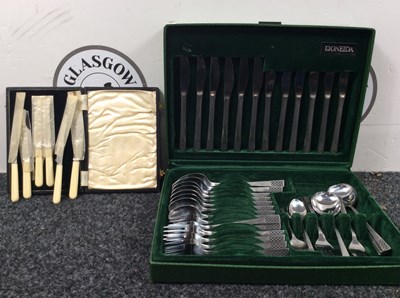 Lot 273 - 2 sets of antique cutlery.