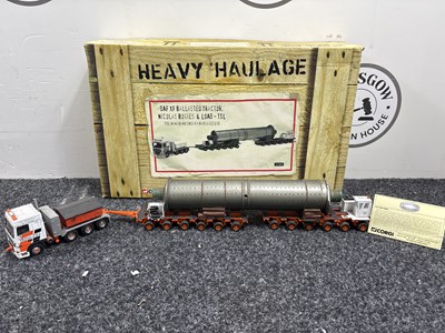 Lot 67 - Corgi heavy haulage Daf xf ballasted tractor Nicolas bogies & load