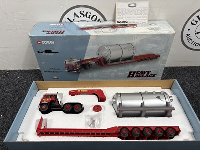 Lot 70 - Corgi heavy haulage scammell crusader king trailer & vessel load
