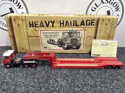 Lot 227 - Corgi heavy haulage Atkinson venturer 2 axel low loader Wynn's heavy haulage