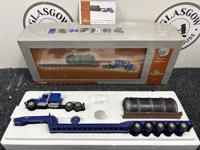 Lot 226 - Corgi heavy haulers kenworth w925 with low loader and boiler load