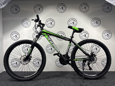 Lot 241 - NEWMIWA 26" Wheel Sport Mountain Bike W Front & Rear Disk Breaks, Black & Green - New