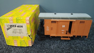 Lot 127 - Lehmann LGB 4030 model train carriage for goods/livestock