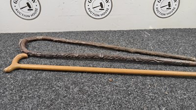 Lot 155 - Set of 3 walking sticks