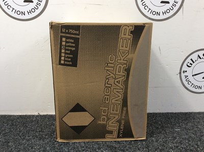 Lot 39 - 12x Orange Acrylic Line Marker - 750ml - New