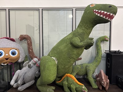 Lot 102 - 6 Papermache Dinosaurs - 5FT Tallest - Used