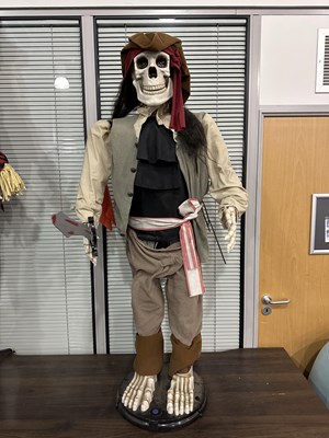 Lot 109 - Pirate Skeleton Jump Scare - 4FT Tall - No Cable - Used