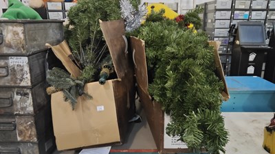 Lot 170 - Two Faux Christmas Trees - 7&8 FT - Used