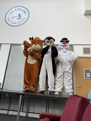 Lot 139 - Three Christmas Mascot Costumes - Reindeer, Snowman & Penguin - Used