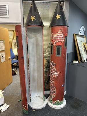 Lot 195 - Two 8FT Stage Prop Towers - Used