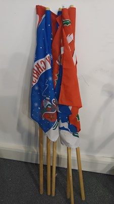 Lot 129 - 6 4FT Christmas Flags - Used
