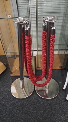 Lot 130 - Two Event Bollards With Rope - Used