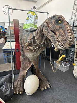 Lot 180 - Large Wearable Raptor Costume With Camera, Air-cooling Fan, Stand & Egg - Used