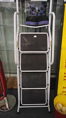Lot 133 - 4 step white folding ladder