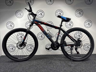 Lot 76 - *Boxed* MGLH 26" Wheel Sport Mountain Bike Front & Rear Disk Breaks, Black/Blue/Red - New