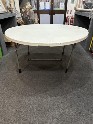 Lot 198 - One Round Car Boot/Market Table - Used