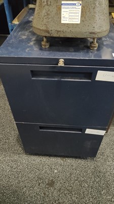 Lot 152 - Blue Metal Filing Cabinet With Key - Used