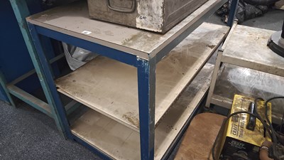 Lot 161 - 3 Tiered Metal Work Table - 2FT x 3FT - Used
