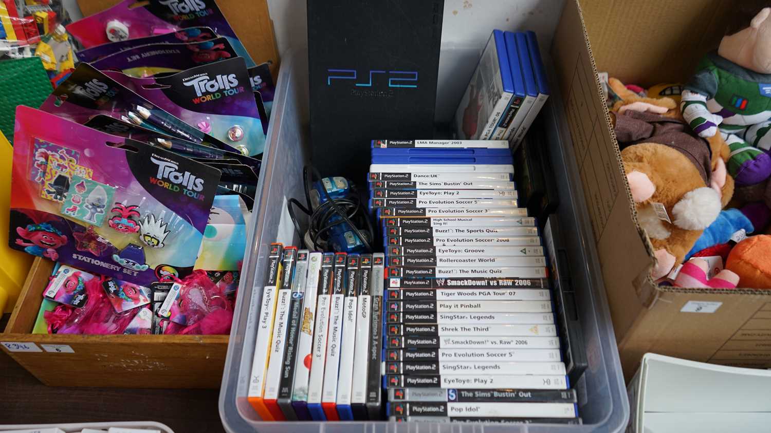 Lot 8 - PS2 Console with Controller & Large Qty Of PS2 Games