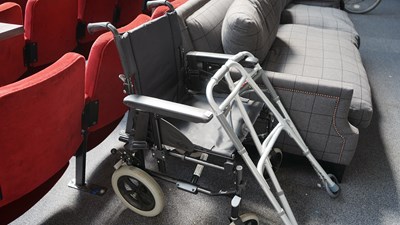 Lot 304 - 2 wheelchairs and a walking aid