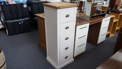 Lot 267 - Tall Drawered Unit White