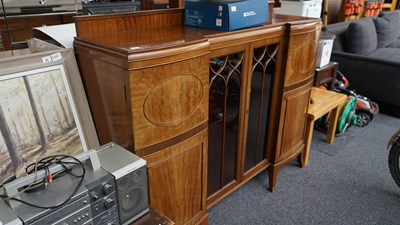 Lot 295 - Wooden Cabinet With Glass Doors