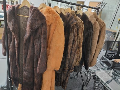 Lot 249 - Qty of vintage fur coats including 4 jackets and 4 coats