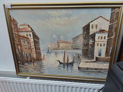 Lot 151 - Oil on canvas Venice picture