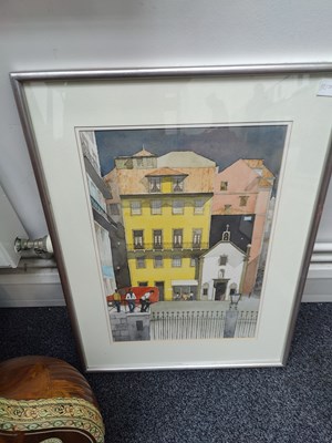 Lot 154 - Painting of yellow house