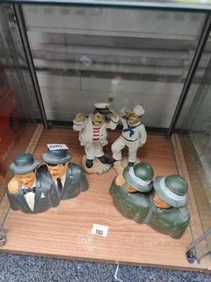 Lot 114 - Laurel& Hardy Chalkware Figures