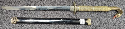 Lot 173 - Sword in sheath with heavy cobra handle