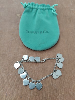 Lot 167 - Love Heart Bracelet bearing Tiffany logos