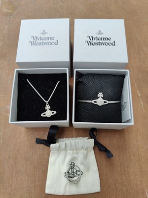Lot 168 - Ring, necklace & bangle bearing Vivienne Westwood logos