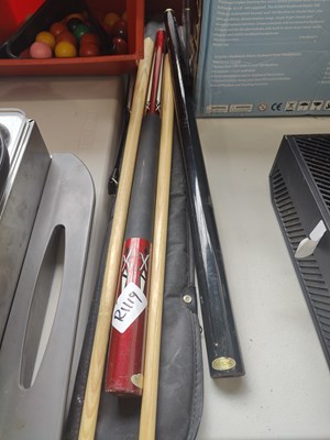 Lot 288 - Two snooker / pool Cues