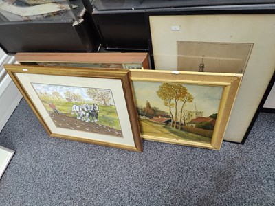 Lot 156 - 4 assorted pictures in frames