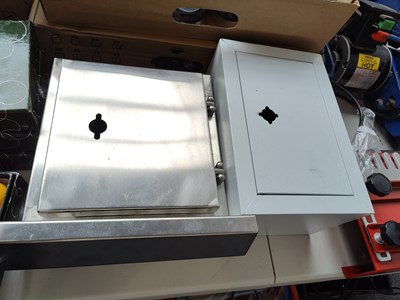 Lot 330 - 2 small metal enclosures ideal for caravans etc