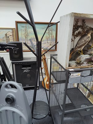 Lot 148 - Black metal coat stand