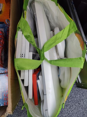 Lot 66 - Bag containing Nintendo Wii and accessories including games