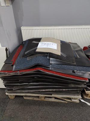 Lot 136 - Pallet of rubber backed door mats