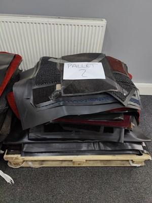 Lot 144 - Pallet of rubber backed door mats