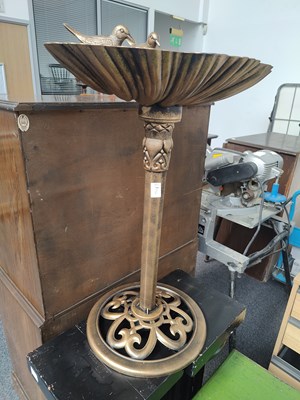 Lot 273 - Gold finish Bird bath