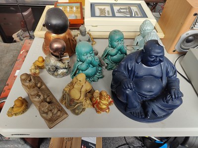 Lot 288 - Collection of Buddha statues in various styles