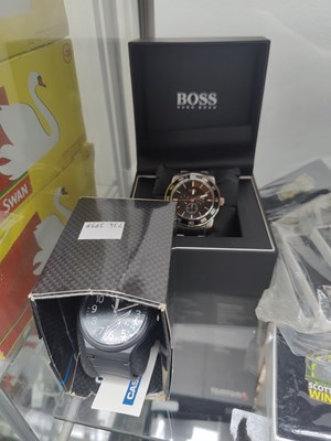 Lot 116 - Gents Boss and casino watch in boxes