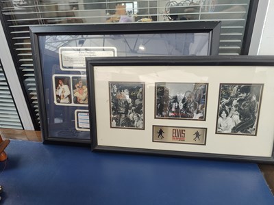 Lot 231 - 2 framed Elvis concert pictures