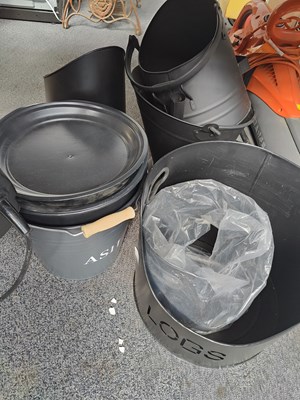 Lot 294 - Qty of asstd fire side buckets