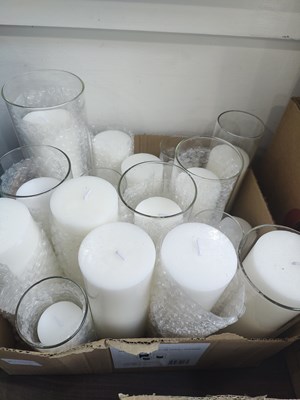 Lot 5 - Assorted size candles with holders