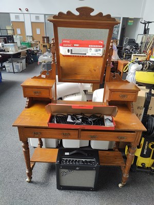 Lot 255 - Wooden Dresser with Mirror & Drawers