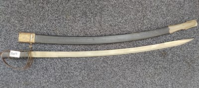 Lot 161 - Sabre with decorative blade in black sheath