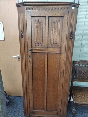 Lot 231 - Oak Hall Cupboard